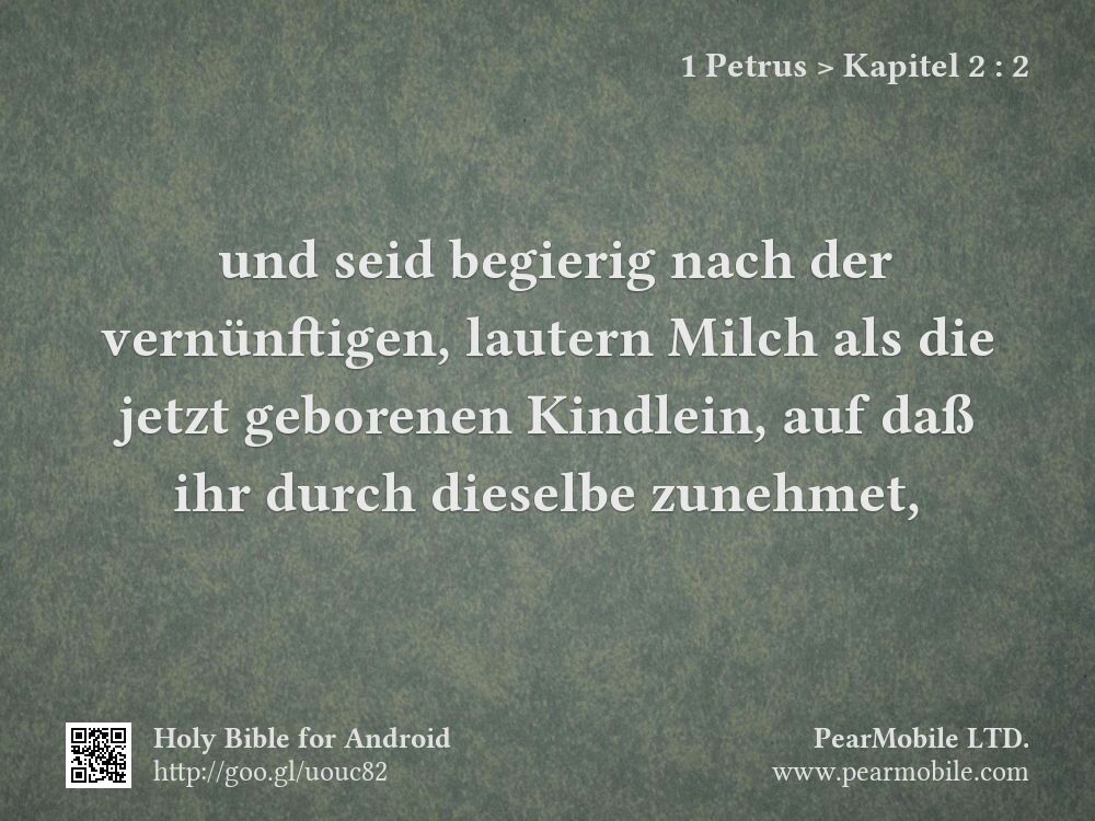 1 Petrus, Kapitel 2:2